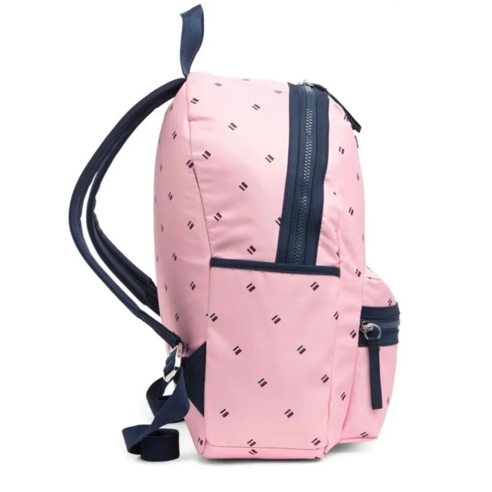 Tommy Hilfiger Pink Portland‎ Navy Blue Large Backpack Laptop Case School Bag